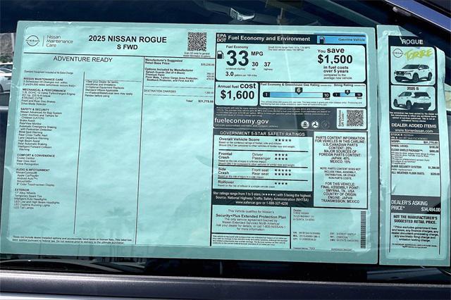 new 2025 Nissan Rogue car, priced at $31,775