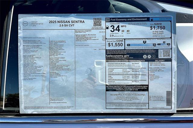 new 2025 Nissan Sentra car, priced at $24,215