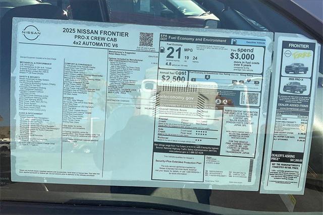 new 2025 Nissan Frontier car, priced at $43,465