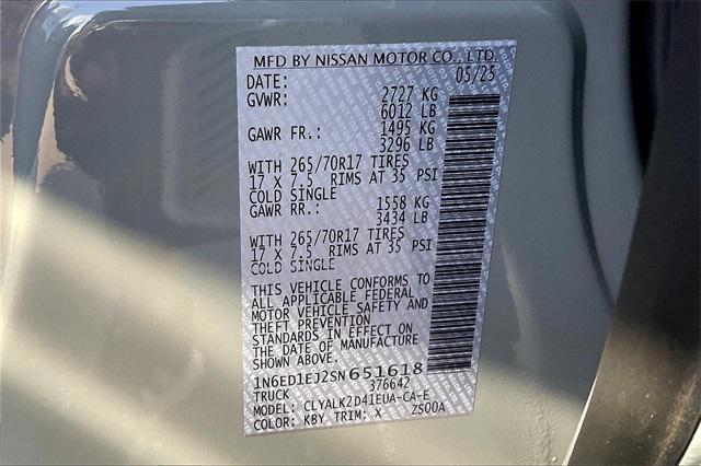 new 2025 Nissan Frontier car, priced at $43,465