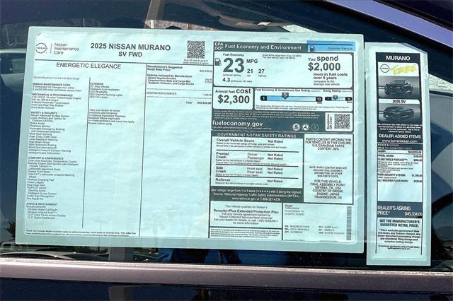 new 2025 Nissan Murano car, priced at $42,625