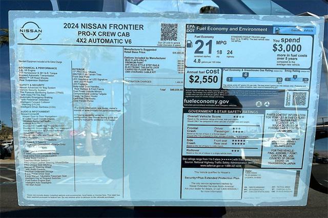 new 2024 Nissan Frontier car, priced at $40,035