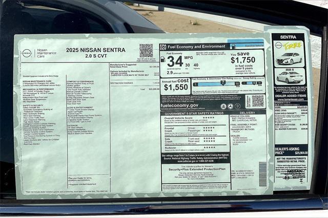 new 2025 Nissan Sentra car, priced at $23,255