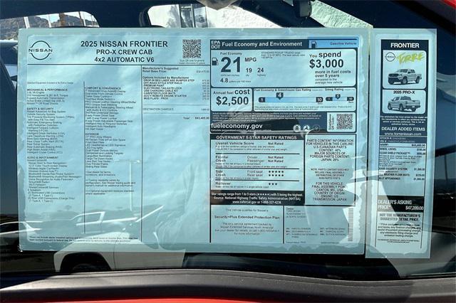 new 2025 Nissan Frontier car, priced at $42,525