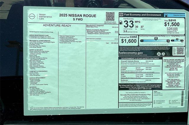 new 2025 Nissan Rogue car, priced at $31,350