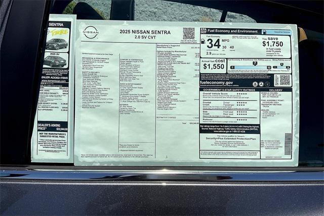 new 2025 Nissan Sentra car, priced at $28,240