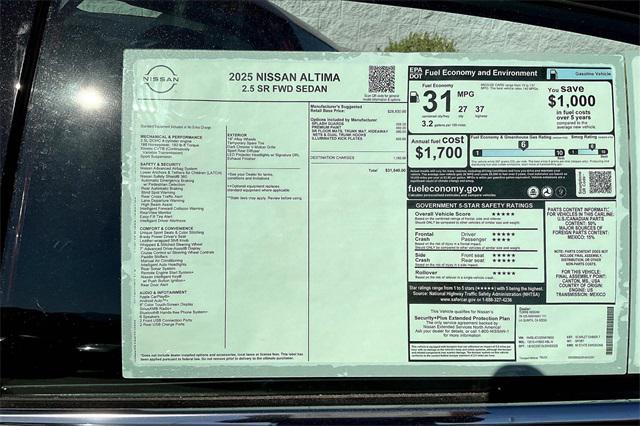 new 2025 Nissan Altima car, priced at $31,540