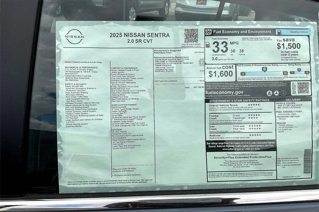 new 2025 Nissan Sentra car, priced at $27,155