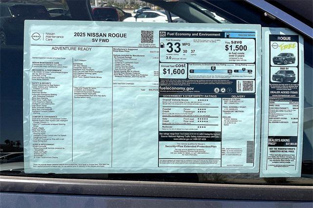 new 2025 Nissan Rogue car, priced at $35,275