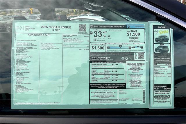 new 2025 Nissan Rogue car, priced at $31,350