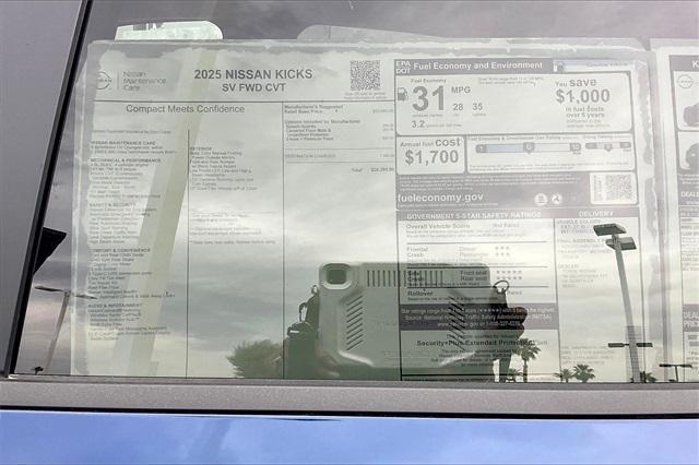 new 2025 Nissan Kicks car, priced at $26,395