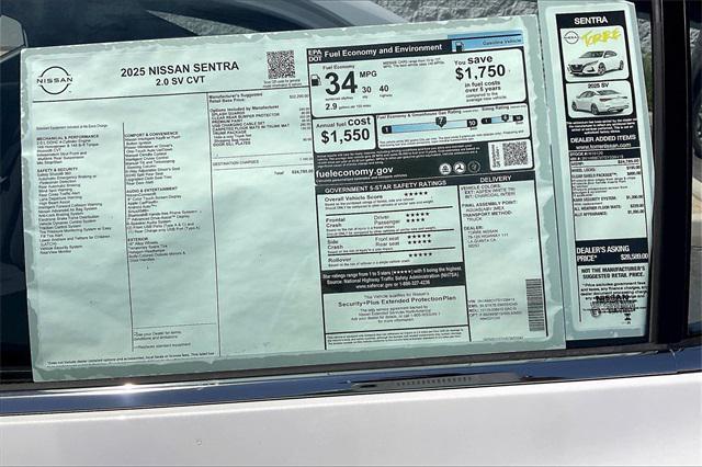 new 2025 Nissan Sentra car, priced at $24,785