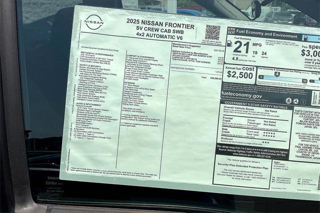 new 2025 Nissan Frontier car, priced at $38,980