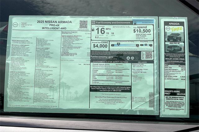 new 2025 Nissan Armada car, priced at $80,765
