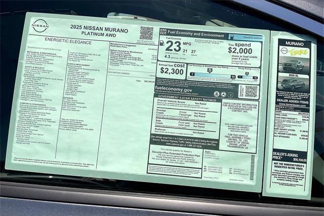 new 2025 Nissan Murano car, priced at $52,300