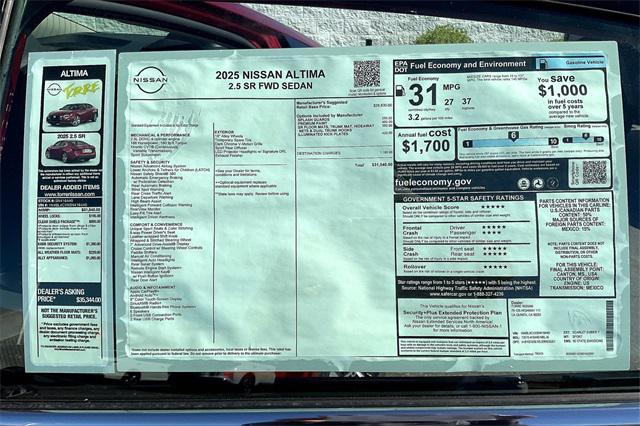 new 2025 Nissan Altima car, priced at $31,540
