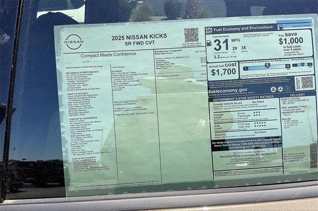 new 2025 Nissan Kicks car, priced at $28,565