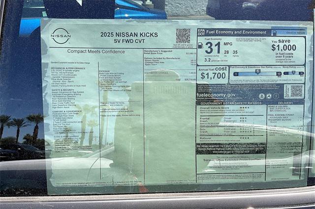 new 2025 Nissan Kicks car, priced at $25,710