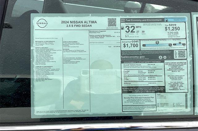 new 2024 Nissan Altima car, priced at $27,505