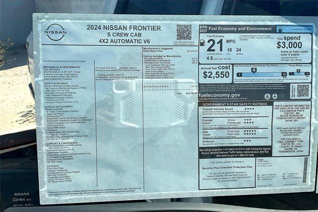 new 2024 Nissan Frontier car, priced at $34,760