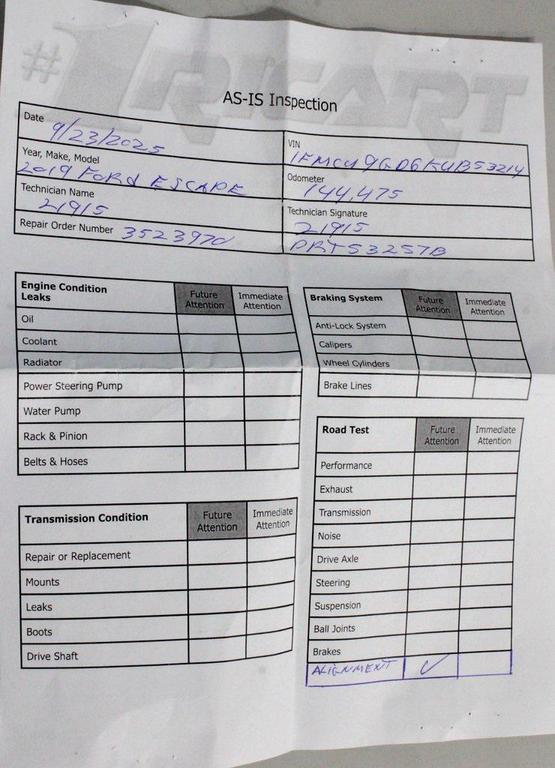 used 2019 Ford Escape car, priced at $10,725