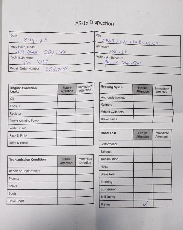 used 2019 Honda Odyssey car, priced at $16,460