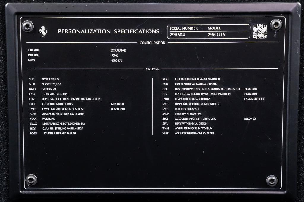 used 2023 Ferrari 296 GTS car, priced at $409,900