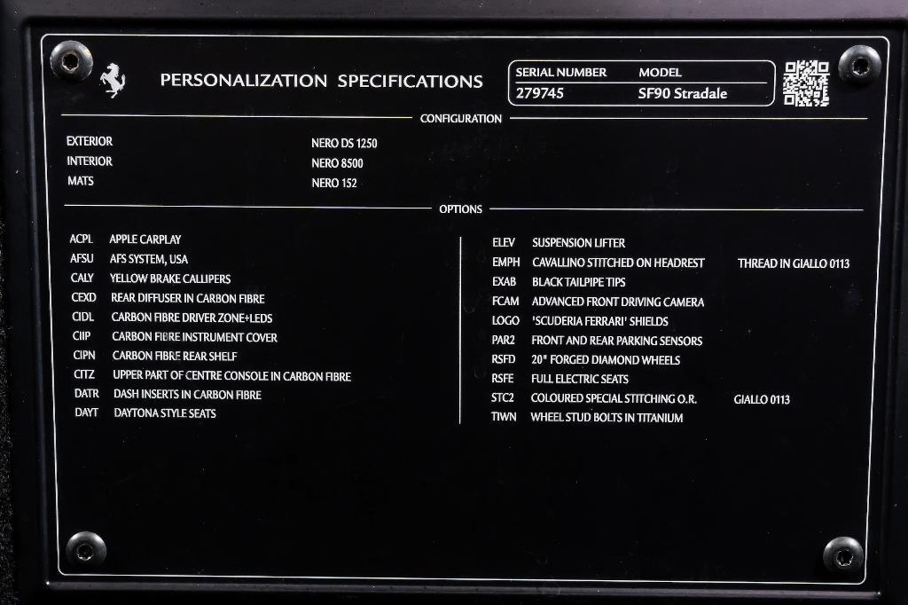 used 2022 Ferrari SF90 Stradale car, priced at $439,900