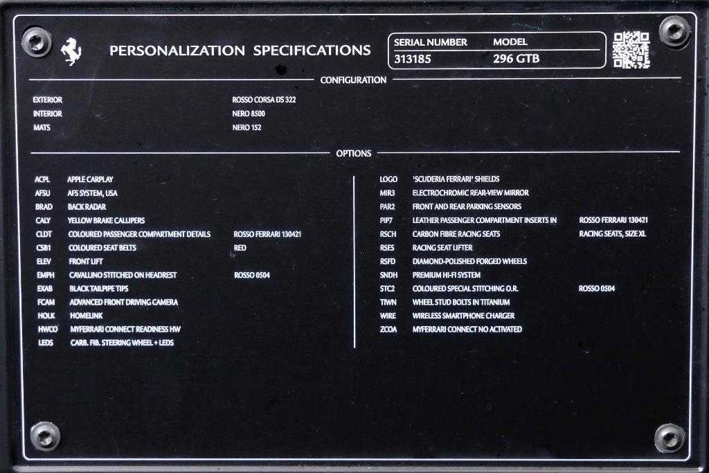 used 2025 Ferrari 296 GTB car, priced at $349,900