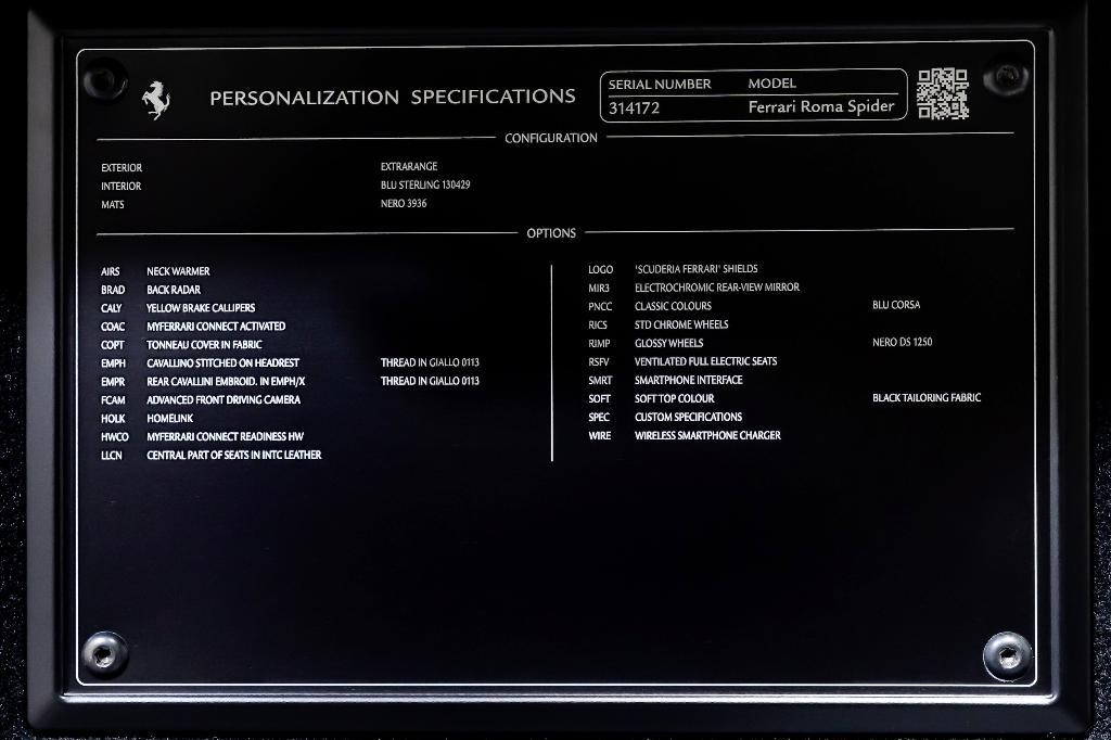 used 2025 Ferrari Roma Spider car, priced at $345,000