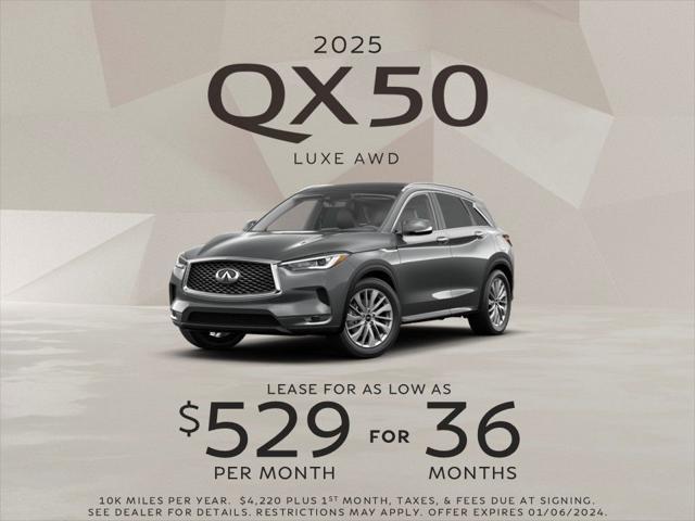 new 2025 INFINITI QX50 car, priced at $47,318