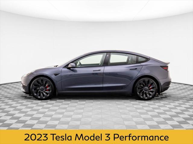 used 2023 Tesla Model 3 car, priced at $33,400