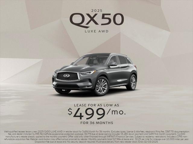 new 2025 INFINITI QX50 car, priced at $47,318