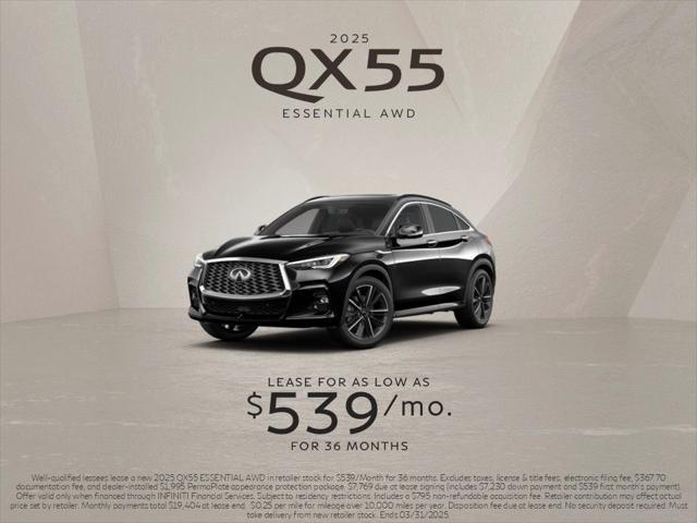 new 2025 INFINITI QX55 car, priced at $55,571