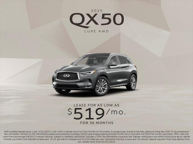 new 2025 INFINITI QX50 car, priced at $48,182