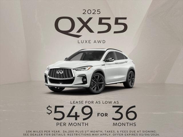 new 2025 INFINITI QX55 car, priced at $54,536