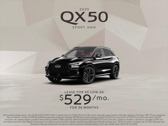 new 2025 INFINITI QX50 car, priced at $52,896