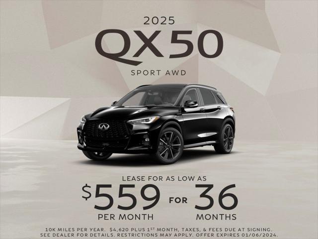 new 2025 INFINITI QX50 car, priced at $52,896