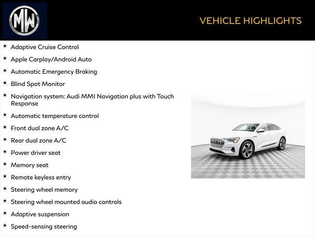 used 2020 Audi e-tron Sportback car, priced at $31,000