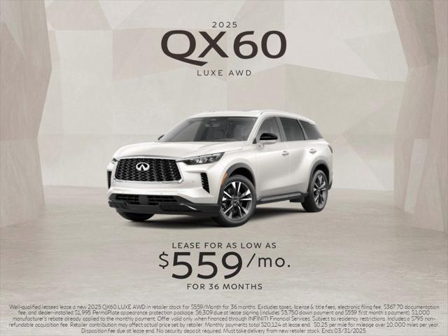 new 2025 INFINITI QX60 car, priced at $60,498