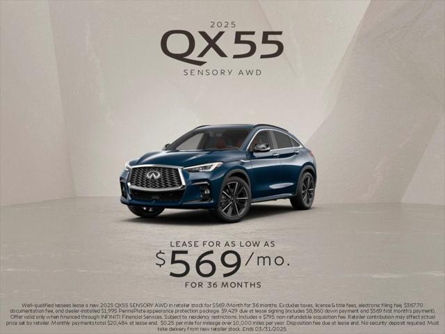 new 2025 INFINITI QX55 car, priced at $59,770