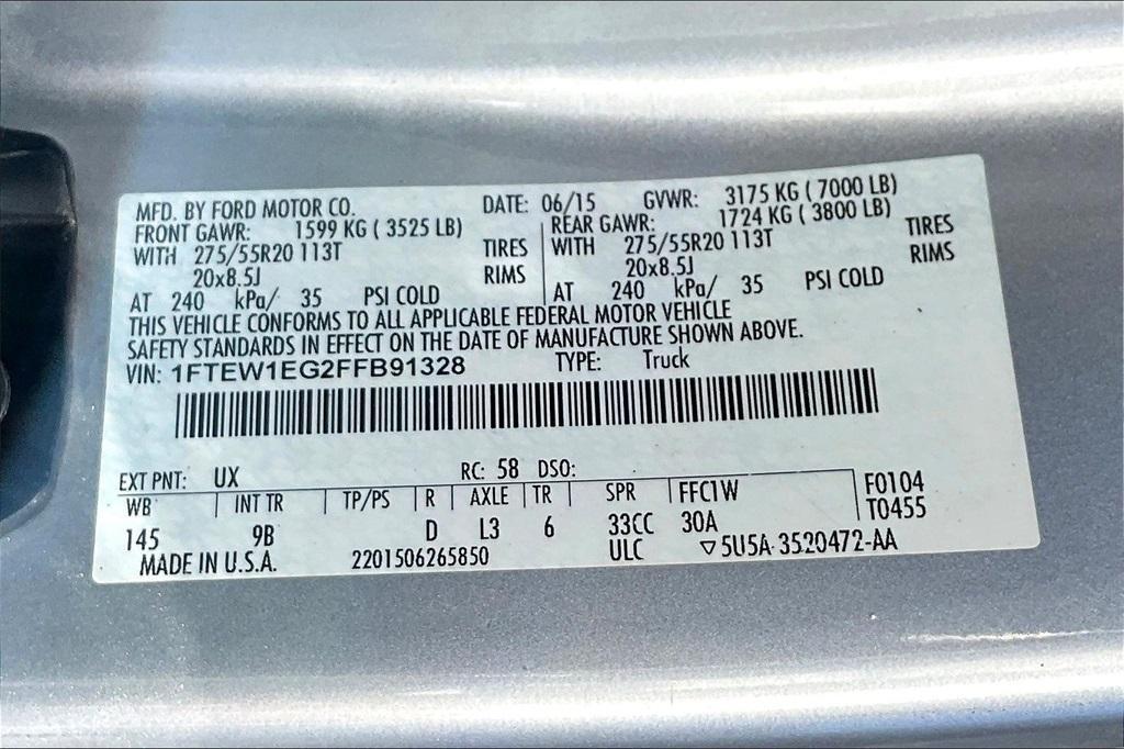 used 2015 Ford F-150 car, priced at $25,875