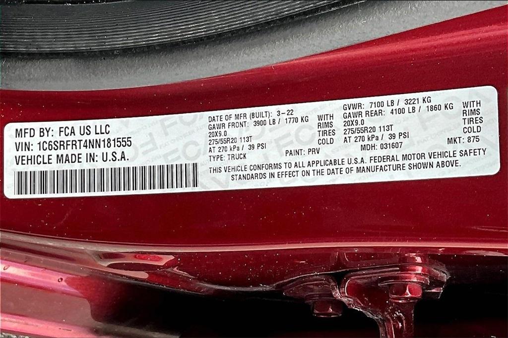 used 2022 Ram 1500 car, priced at $33,677