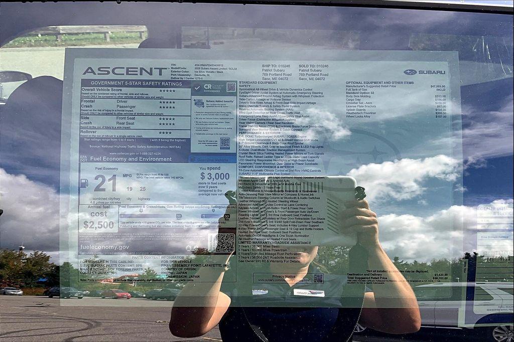 new 2025 Subaru Ascent car, priced at $50,702