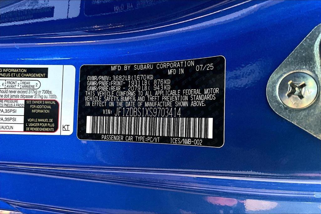 new 2025 Subaru BRZ car, priced at $39,847