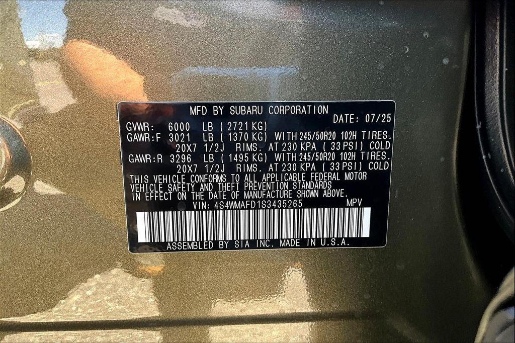 new 2025 Subaru Ascent car, priced at $47,312