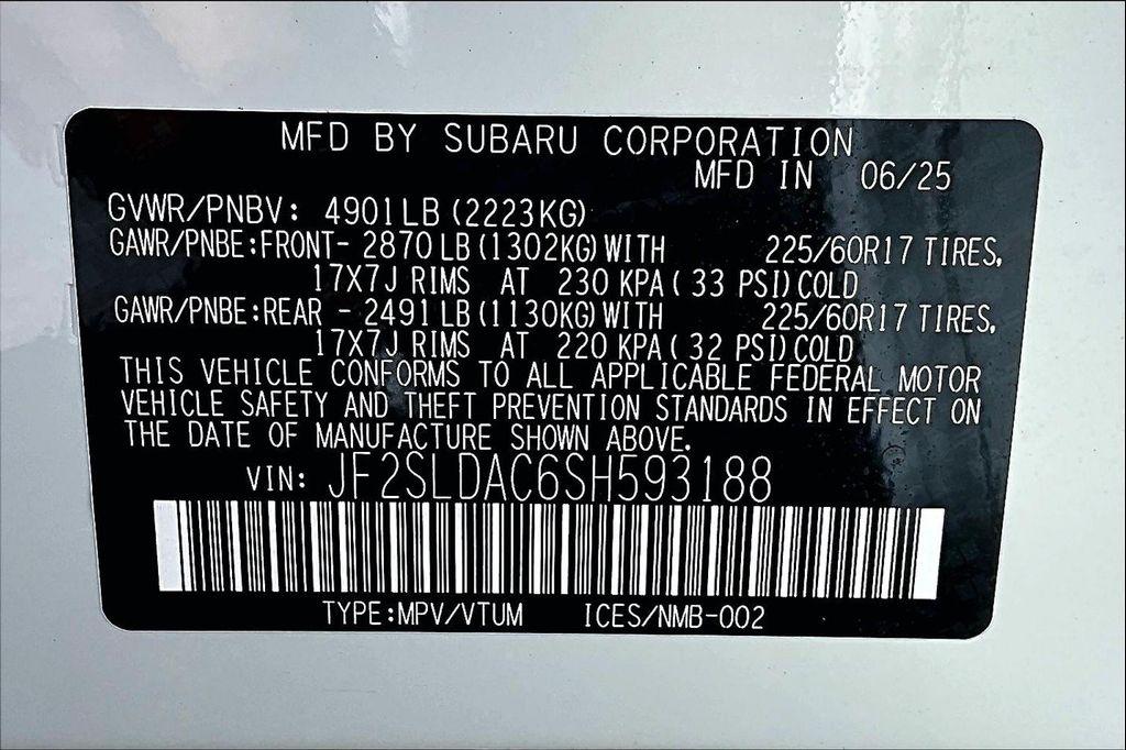 new 2025 Subaru Forester car, priced at $33,517