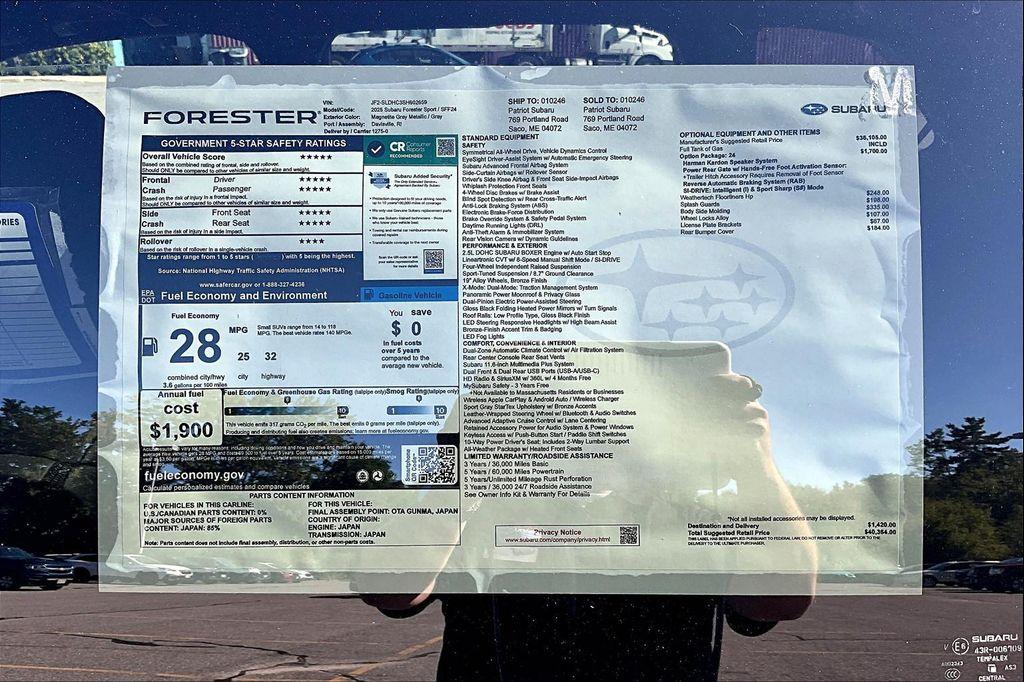 new 2025 Subaru Forester car, priced at $40,364