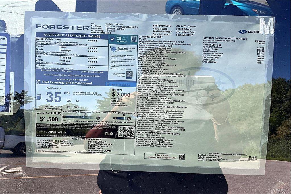 new 2025 Subaru Forester Hybrid car, priced at $43,045