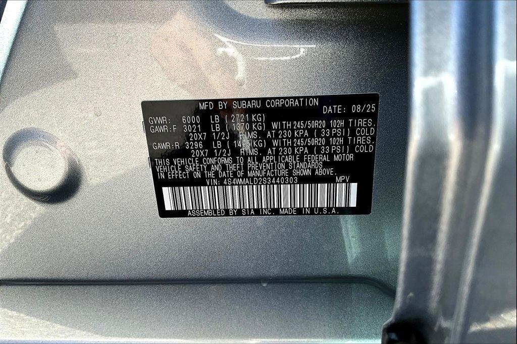 new 2025 Subaru Ascent car, priced at $50,893
